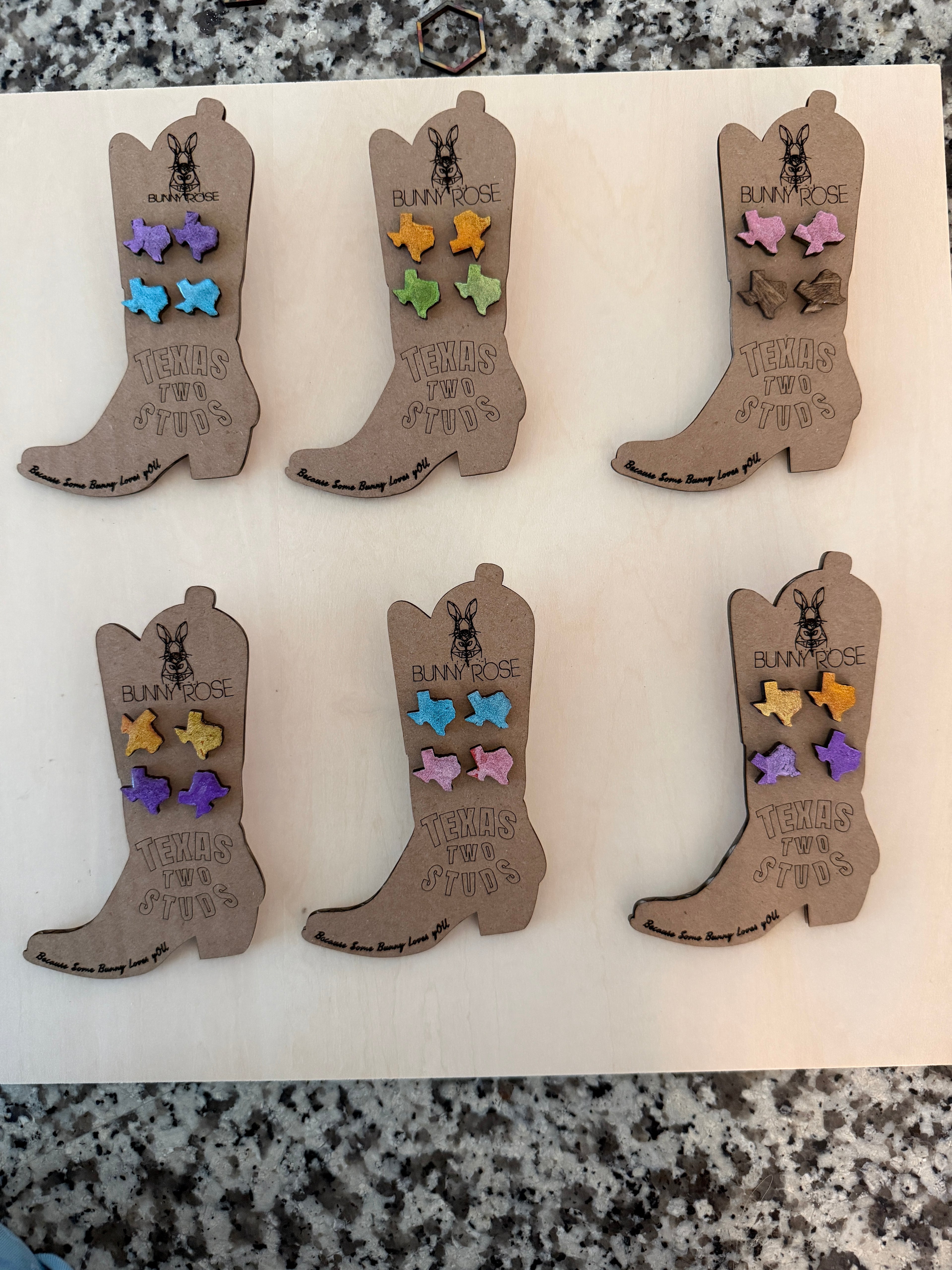 Studdies by Bunny Rose - Texas Two Studs 2 Pack Mystery Colors